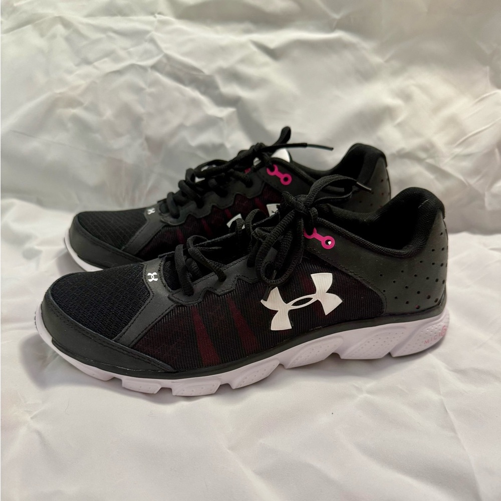 Under Armour Black and Pink Athletic Shoes